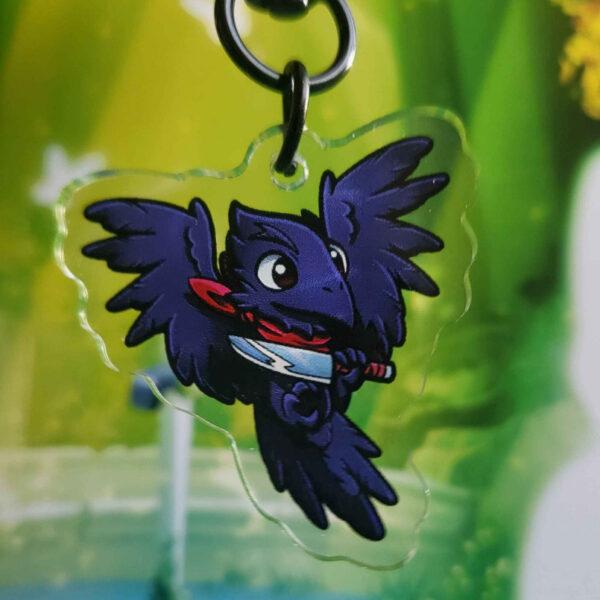 Crow Flying Knife - Acrylic Charm