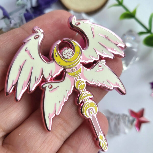 Angelic Weaponry - Staff - Enamel Pin - Image 2