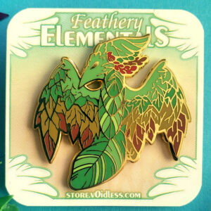 Feathery Elementals - Nature - Enamel Pin