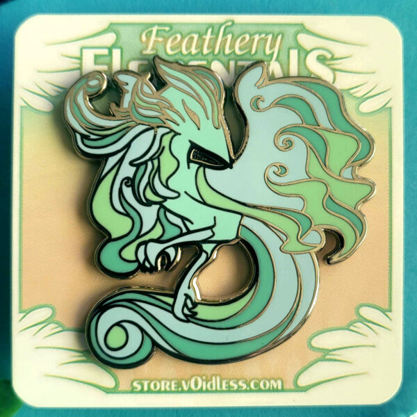 Feathery Elementals - Wind - Enamel Pin