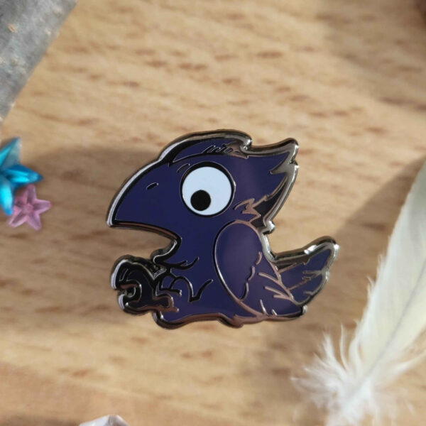 Crowfully Menacing - Depressed Crow - Enamel Pin