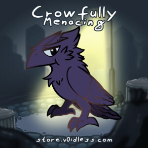 Crowfully Menacing - Grumpy - Enamel Pin (Pre-Order)